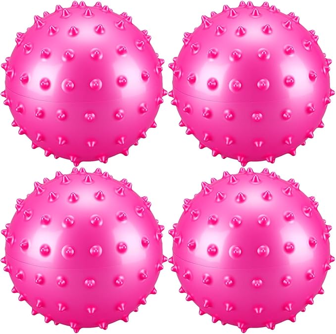 Bouncy Spiky Sensory Ball - Inflatable Massage Stress Fidget Toy Playground Balls for School Party Favors Outdoor Indoor