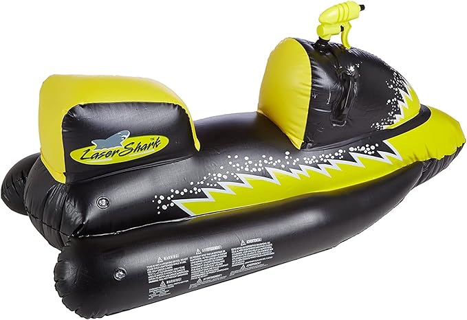 Swimline Lasershark Wet-Ski Squirter Black/Yellow, 51"/26"/25"