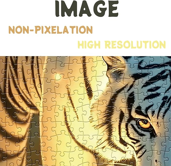 White Tiger Family Puzzles for Adults 1000 Pieces, Nature Wildlife Scene Jigsaw Puzzles, Animal Art Puzzles