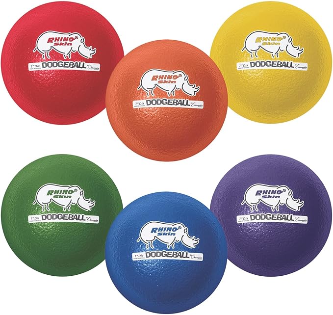 Champion Sports® Rhino Skin® Low Bounce Dodgeball Sets & Singles for Playground, PE, Backyard & League Games – Team Sports Equipment for Youth & Adults