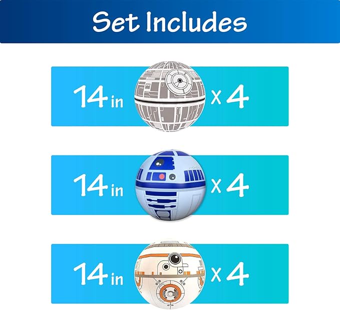 nacnic Large Play Balls Set of 12 - Fun Indoor and Outdoor Gift - Can Use for Play/Room Decor/Party Decor/Pool Inflatable Water Toys…