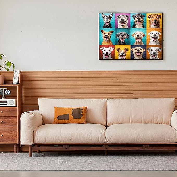500 Piece Puzzles for Adults, Cute Dogs Jigsaw Puzzle for Adults Seniors,Recycled Cardboard Dogs Puzzle 500 Piece,Family Activity Great Gift for Family Friends 20.5 * 15 inch