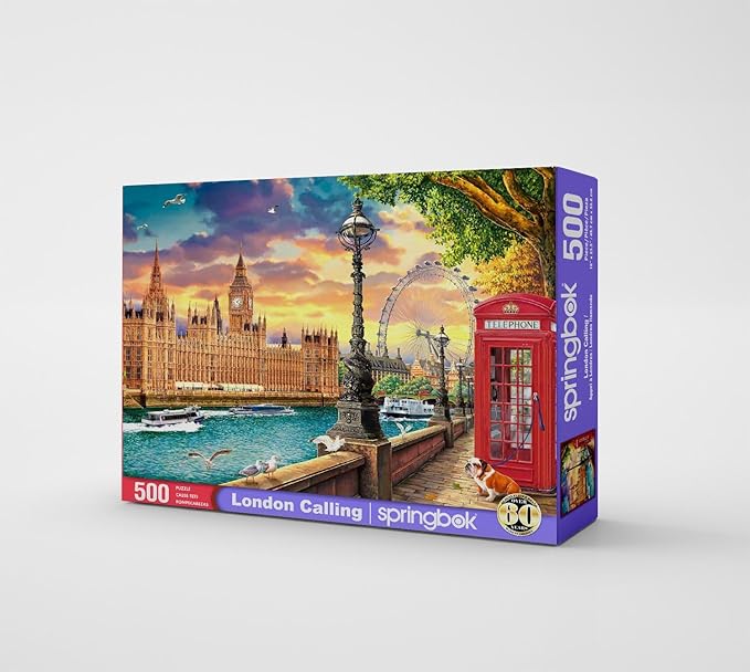 Springbok London Calling 500 Piece Jigsaw Puzzle for Adults - Travel Puzzle - Unique Cut Pieces - Made in USA