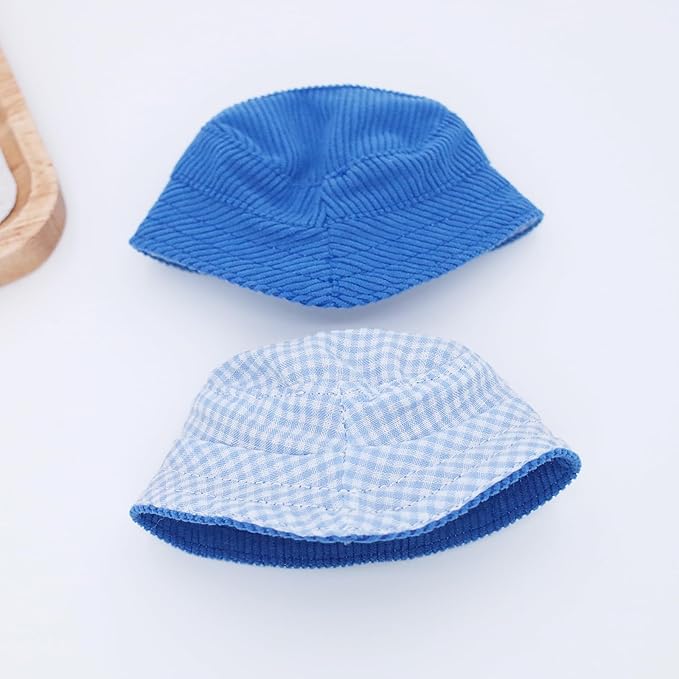 Etistta 6.7 inch Doll Clothes with Hat, Corduroy Bib Pants Overalls for 17cm Doll Accessories Outfits (6 Pack)