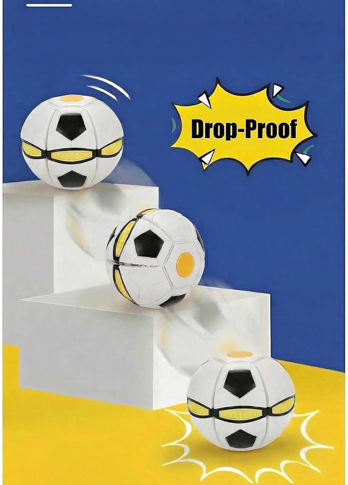 Magic Ball with 6 LED Lights - High Bounce Pop Up Ball Flying Saucer - Bouncing Balls, Magic Flying Saucer, Bouncy Balls-Interactive Outdoor Catching Game & Stress Relief for Family & Friends
