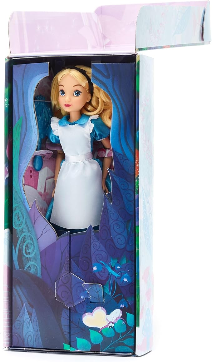 Disney Store Official Princess Classic Doll (Alice), 11 Inches, Includes Brush with Molded Details, Fully Posable Toy in Classic Outfit - Disney Princess Toys