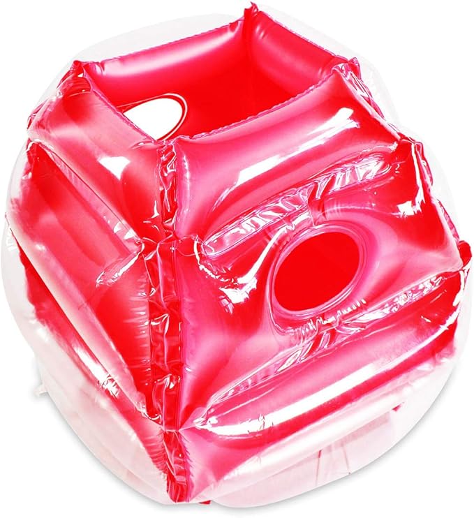 ZHUYNXIR 2 PC Sumo Balls for Kids, Kids Bumper Bounce Balls, Kid Sumo Balls, Lawn Game Ball for Child Outdoor Team Gaming Play, 24 inch, red+red.