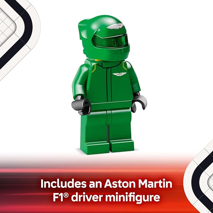 LEGO Speed Champions Aston Martin Aramco F1 AMR24 Race Car Toy - Building Set for Kids, Boys & Girls, Ages 10+ - Toy Car for F1 Fans - Gift Idea for Birthday - 77245