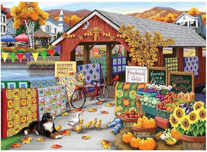Cobble Hill 500 Piece Puzzle - Harvest Festival - Sample Poster Included