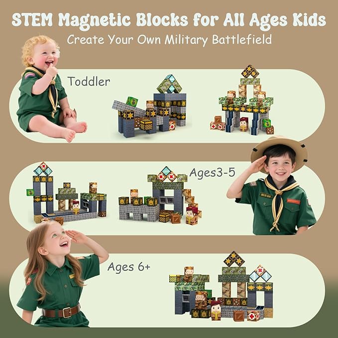 100PCS Magnetic Blocks,Magnetic Building Blocks,Magnet Cubes for Kids Toys,Sensory STEM Building Toys for 3-5 4-6 5-7 6-8 Year Old,Travel Outdoor Kids Games Boys Girls Birthday Gifts (0.8-inch blocks)
