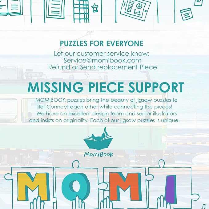 MOMIBOOK 1000 Piece Puzzle for Adults Jigsaw Puzzles of Seaside Kamakura Story, Painting Image Difficult Challenging Hard Impossible Puzzle Unique Funny Christmas Birthday Gifts