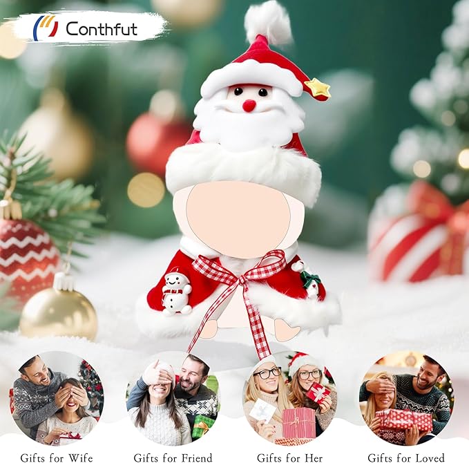 17cm Doll Clothes,Christmas Cape Hat for Dolls Accessories,Clothes for Dolls Outfit,Christmas Clothes Set (No Doll)(Red Cape +Hat)