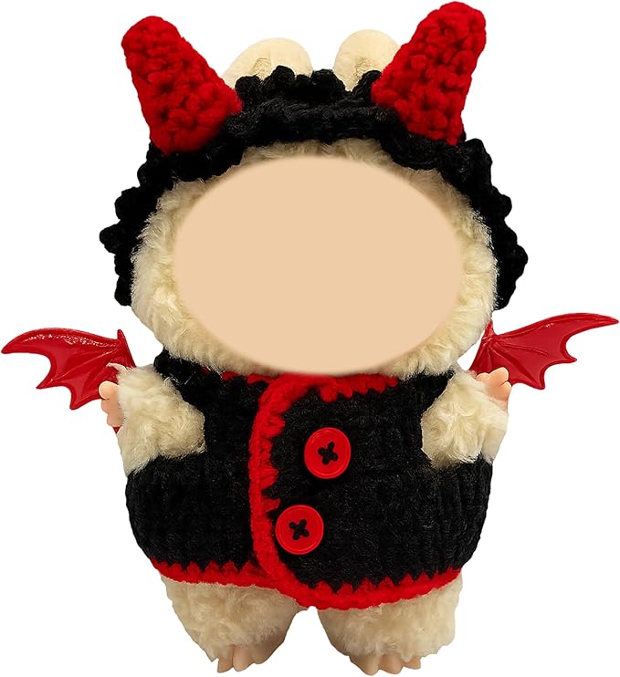 lloween Clothes for 17cm Doll Outfits, Hat Dress Set for 17cm Dolls, Stylish Adorable Halloween Clothes Accessories (No Doll)
