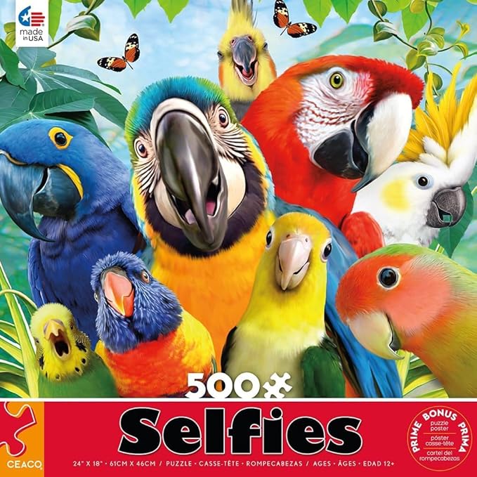 Ceaco - Selfies - Perfect Parrot - 500 Piece Jigsaw Puzzle