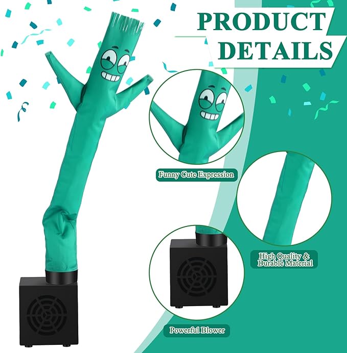 Poen Easter Gifts for Kids Mini Wacky Waving Inflatable Tube Guy with Blower Gag Toy Gift Inflatable Tube Man Birthday Desktop Decor Dancing Blow up Man for Office Party Decor(Wacky)