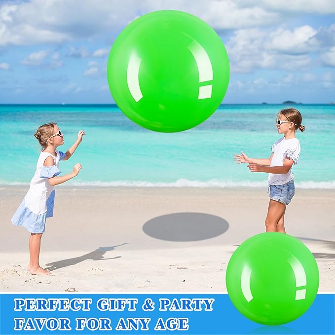 Jenaai 4 Pcs 30 Inch Big Bounce Ball Large Rubber Ball Giant Inflatable Kickball Outdoor Exercise Jumping Hopping for Outdoor Activity Game Sports Party