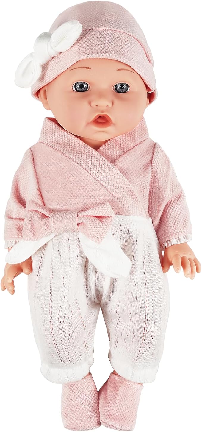 12 inch Doll Clothes and Accessories for 10 11 12 inch Dolls, Include 4-Packs Baby Doll Clothes Hat Headband Socks (Not Include Doll)
