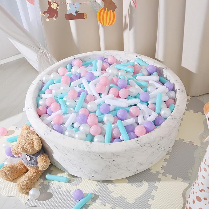 STARBOLO Ball Pit Balls for Kids -Pack of 150 200 500 Colorful Ball Pit Balls Crush Proof Plastic Toy Balls for Toddlers Ball Pit, Ball Pit Play Tent, Baby Pool Water Toys