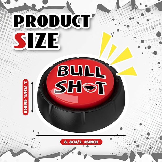 MyMealivos The Bullsh*t Button BS Button for Official Desktop Sound Toy-Great Gag Gift