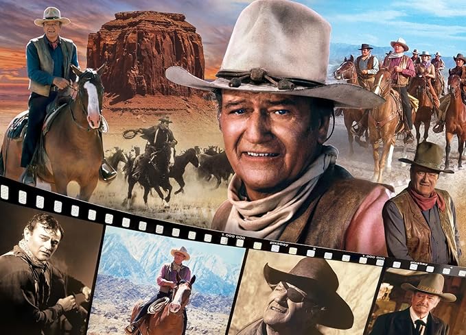 MasterPieces 1000 Piece John Wayne Jigsaw Puzzle for Adults, Family, Or Youth - Legend of The Silver Screen - 19.25"x26.75"