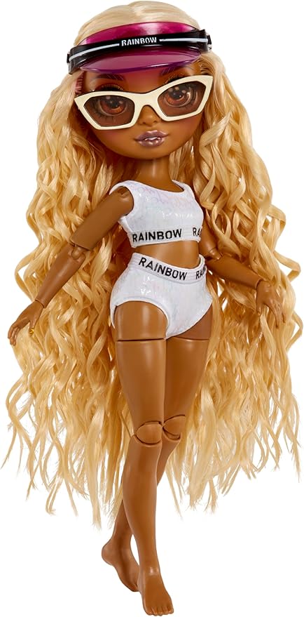 Rainbow High Pacific Coast Harper Dune- Sand (Light Yellow) Fashion Doll with Outfit, Pool Accessories Playset, Interchangeable Legs, Toys for Kids, Great Gift for Ages 6-12+ Years