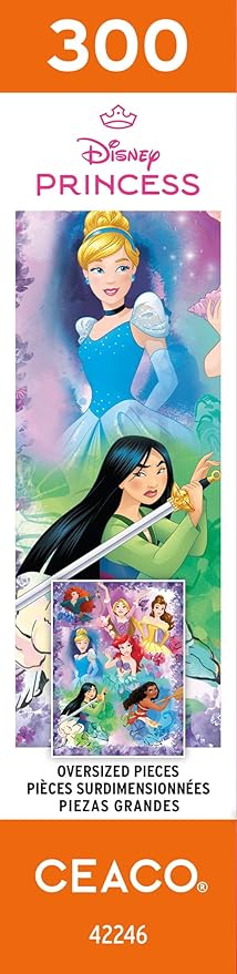 Ceaco - Disney - Purple Princess Collage - 300 Oversized Piece Jigsaw Puzzle