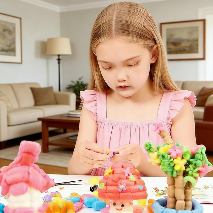 Arts and Crafts For Kids - Magic Foam Corn Craft Kit, STEM Building Model Toys, Bulk Crafts Supplies Kits, Kindergarten Preschool School Crafts Set For Toddler Ages 3 4 5 6 7 8 9 10 11 12 (500pcs)