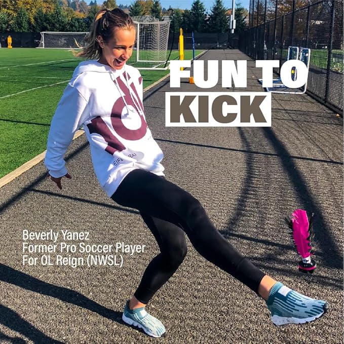 Kickit | The Original Birdie Soccer PRO Trainer | Play Outdoors, Indoors or Backyard, Beach or Tailgate, All Ages Fun & Travel Friendly (Black & Red)