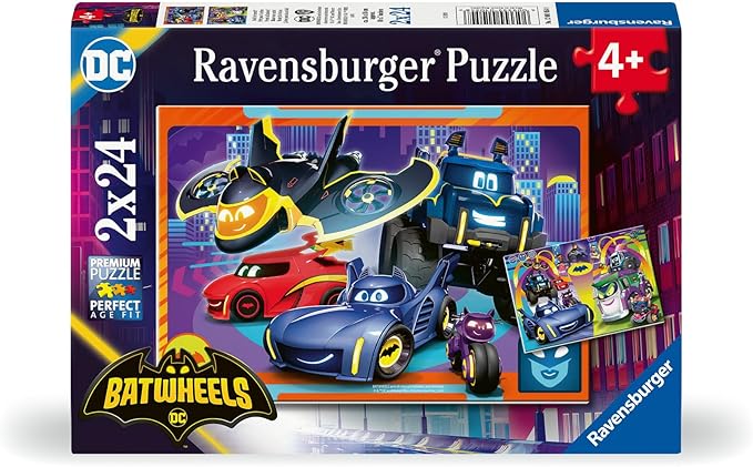 Ravensburger Batwheels 2x24 Piece Jigsaw Puzzle for Kids - Every Piece is Unique, Pieces Fit Together Perfectly