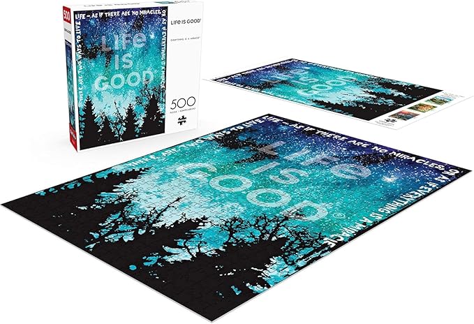 Buffalo Games - Life is Good - Everything is a Miracle - 500 Piece Jigsaw Puzzle for Adults -Challenging Puzzle Perfect for Game Nights - Finished Size is 21.25 x 15.00