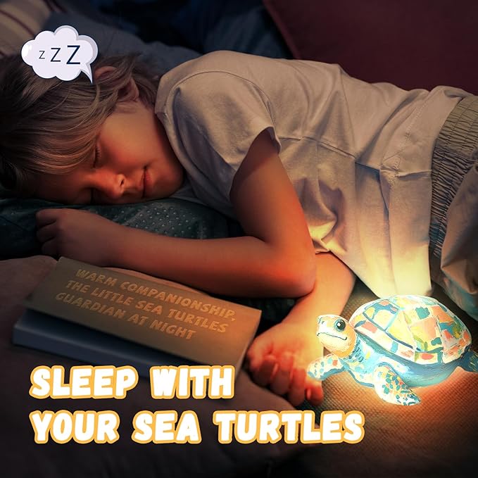 Paint Your Own Turtle Lamp Kit, Arts and Crafts for Kids Ages 8-12, Arts and Crafts for Kids 4-6, DIY Turtle Gifts for 10 Year Old Girl, Art Supplies for Girls Boys Birthday Ages 3 4 5 6 7 8 9 10 11+