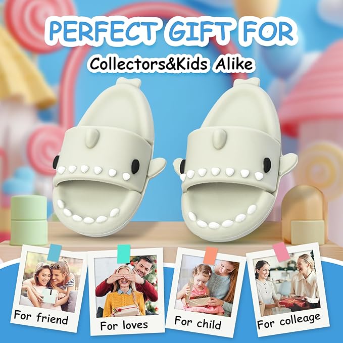 Clothing Shark Summer Sandals for Dolls - Open-Toe Slippers, Cute Accessories for Photography, Display & Collectors Age Limit 15 (White)