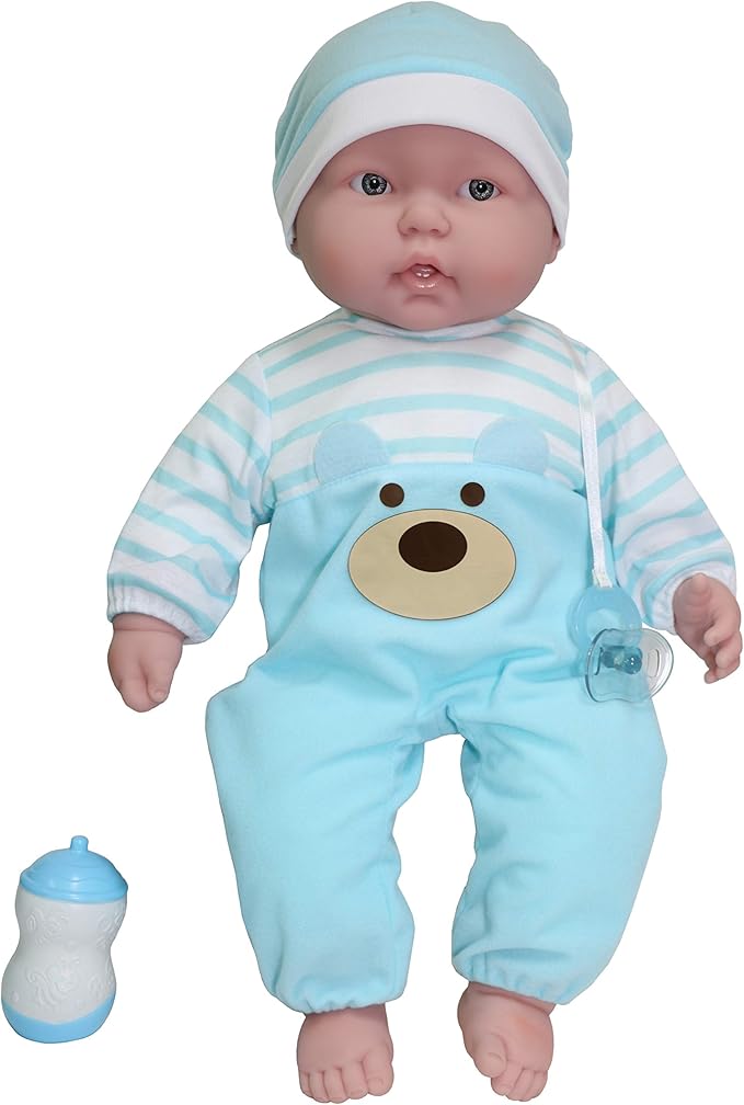 Soft and Cuddly 20" Huggable Baby Doll Play Set | JC Toys - Lots to Cuddle Babies | Blue | Ages 2+ | Caucasian