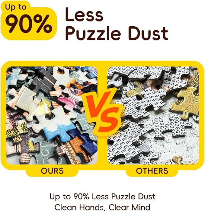 ROSE RAIN Premium 500 Pieces Jigsaw Puzzles for Adults with Letters on Back Dust-Free Thick HD Board Colorful Fantasy Witch Girl Moon Stars Art Mindfulness Educational Fun Gift
