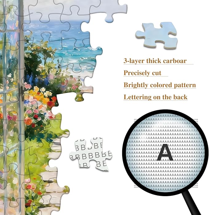 Jigsaw Puzzles 1000 Pieces for Adults Letters on Back Nature Landscape Puzzle Wall Decor Impossible Puzzle Gift for Valentine Friends Parents(27.56x19.7 Inch)