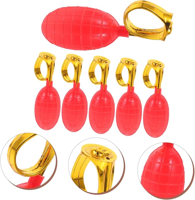 Homoyoyo 6pcs Water Spray Ring Prank - Fun Party Props for and Adults - Ideal for Birthday Celebrations Bath Time Fun and Hilarious Trick Games