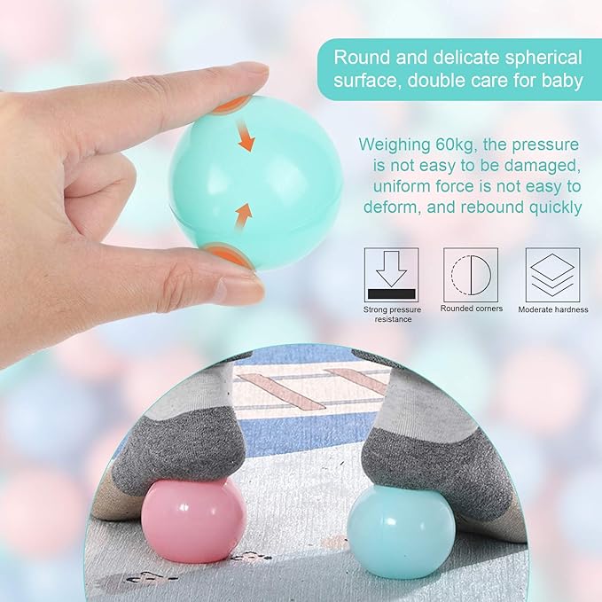 TRENDBOX Ball Pit Balls Plastic Balls for Ball Pit Pool Playpen Babies Kids Children Birthday Parties