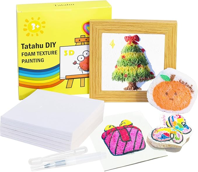Tatahu Magic Puffy Paint Kits - 3D Drawing Foam Texture Paper Sets for DIY Art and Craft Supplies