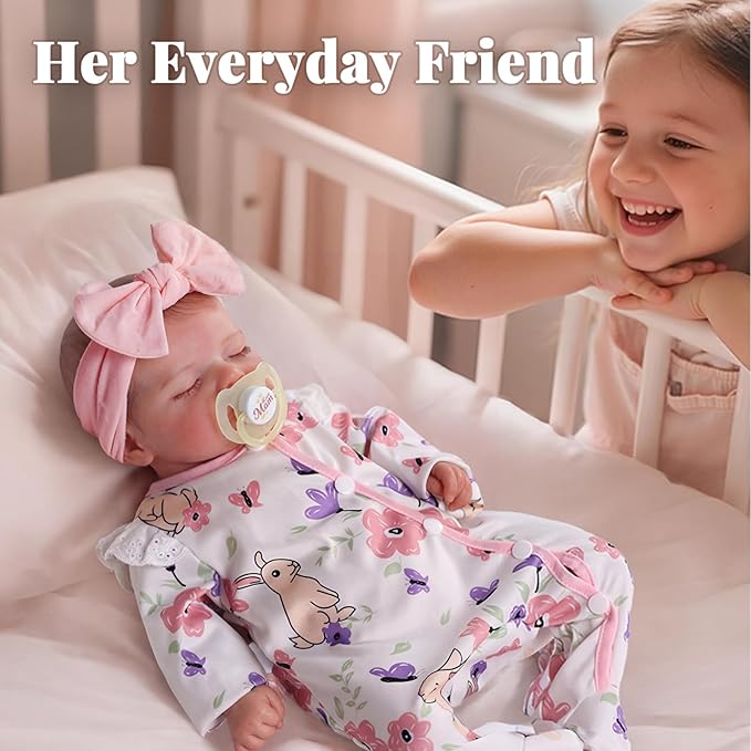 BABESIDE Lifelike Reborn Baby Dolls Girl - 20 Inch Realistic Newborn Baby Dolls with Poseable Body, Real Life Baby Dolls with Accessories for 3+ Year Old Girls Gifts, Pretend Play, Collection