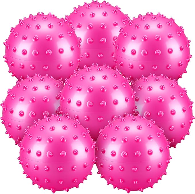 Bouncy Spiky Sensory Ball - Inflatable Massage Stress Fidget Toy Playground Balls for School Party Favors Outdoor Indoor