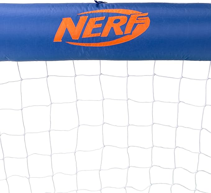 Nerf NERF AirGoal Inflatable Soccer Goal Set - Instant Blow Up Youth Goal + Foam Soccer Ball - Plug in Inflation in 10 Seconds - Kids Net Toy for Kids + 5" Inch Mini Ball