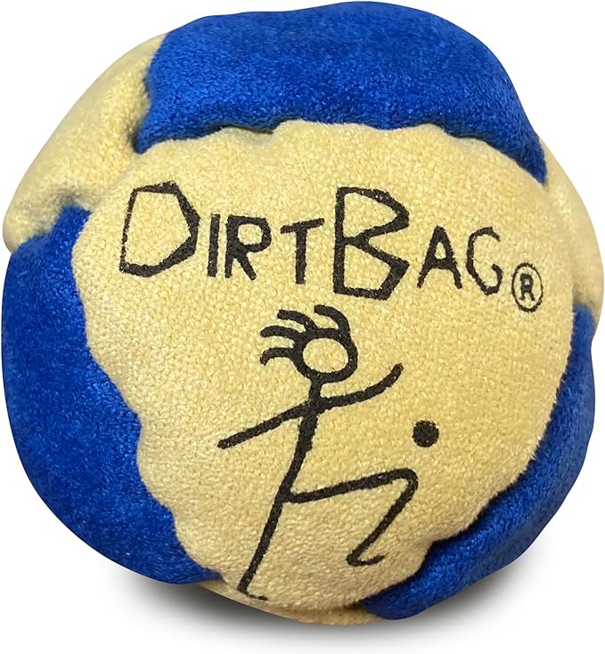 DIRTBAG All Star Footbag 3 Pack with Pouch, 100% Handmade, Premium Quality, Bright Vivid Colors, Signature Carry Bag