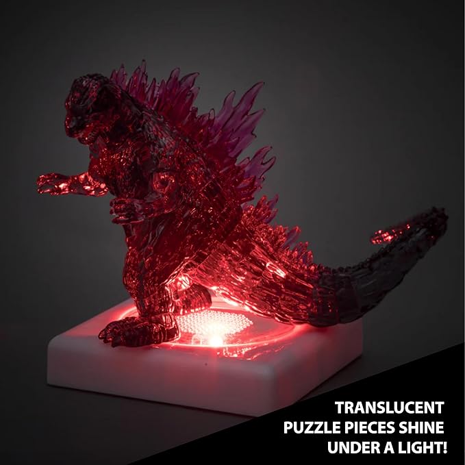 Bepuzzled, Godzilla Ultra Deluxe 3D Crystal Puzzle, for Godzilla Lovers, Collectors and Puzzlers Ages 12 and Up