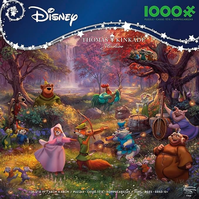 Buffalo Games – Thomas Kinkade Disney’s Robin Hood 1000 Piece Jigsaw Puzzle for Adults with Full-Color Reference Poster