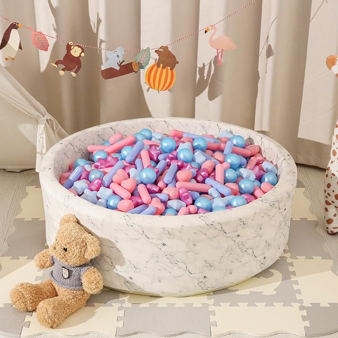 STARBOLO Ball Pit Balls for Toddlers - 500 Count Ball Pit Balls Crush Proof Plastic Toy Balls for Toddlers Ball Pits, Ball Pit Play Tent, Baby Pool Water Toys,500pcs(Mermaid)