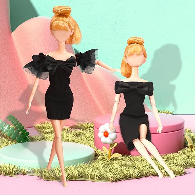 UPINS 4 Pcs Doll Clothes Girls Doll Accessories for 11.5 Inch Doll Include Summer Dress Regular Outfit Doll Clothing Girl Birthday Gift