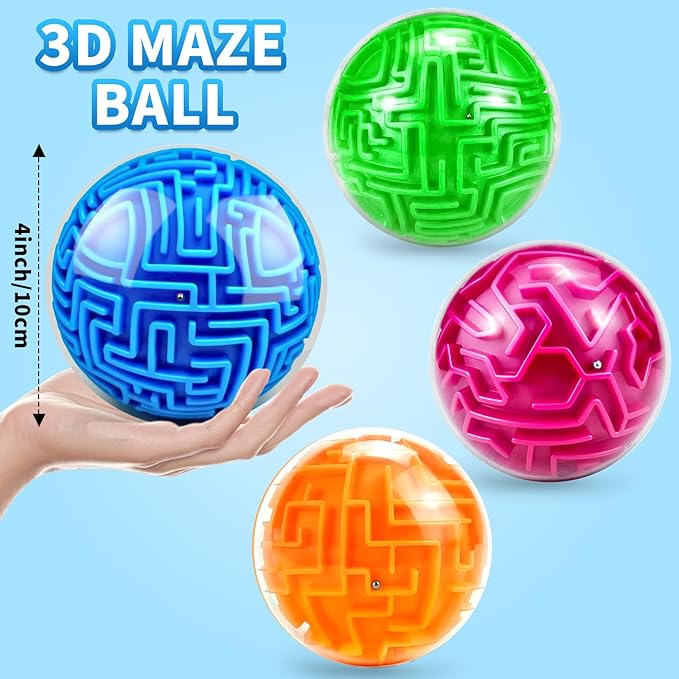 YongnKids Amaze 3D Memory Sequential Maze Ball Puzzle Toy Gifts for Kids Adults - Challenges Game Lover Tiny Balls Brain Teasers Game (Blue)
