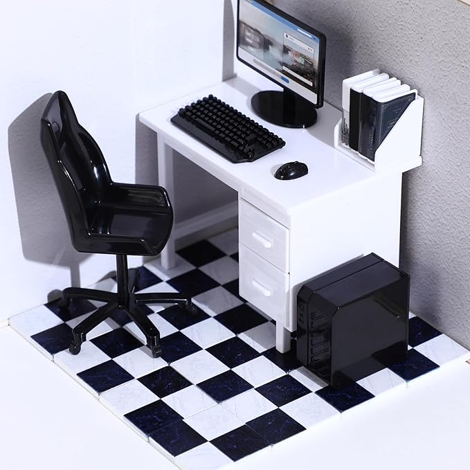 NUOBESTY 18Pcs Dollhouse Floor Sheet Mini Floorboard Wood Dollhouse Flooring Decoration Doll House Furniture Accessories