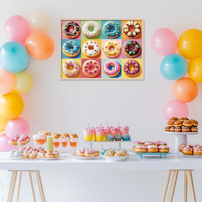 500 Piece Jigsaw Puzzle for Adults and Families - Colorful Donuts Pieces - Challenging Puzzle for Game Nights Holiday Family Party Decoration