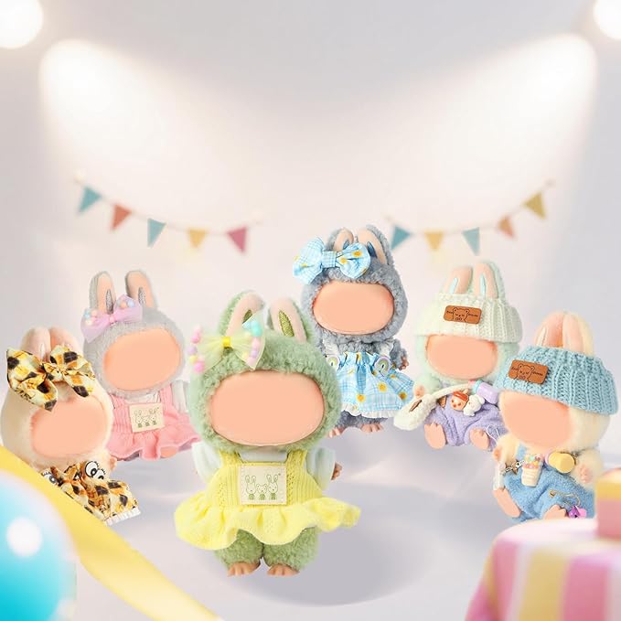 Doll Clothing for Labubu, Premium Outfits for Labubu Dressing up, Doll Accessories for Labubu(Blue Overall)